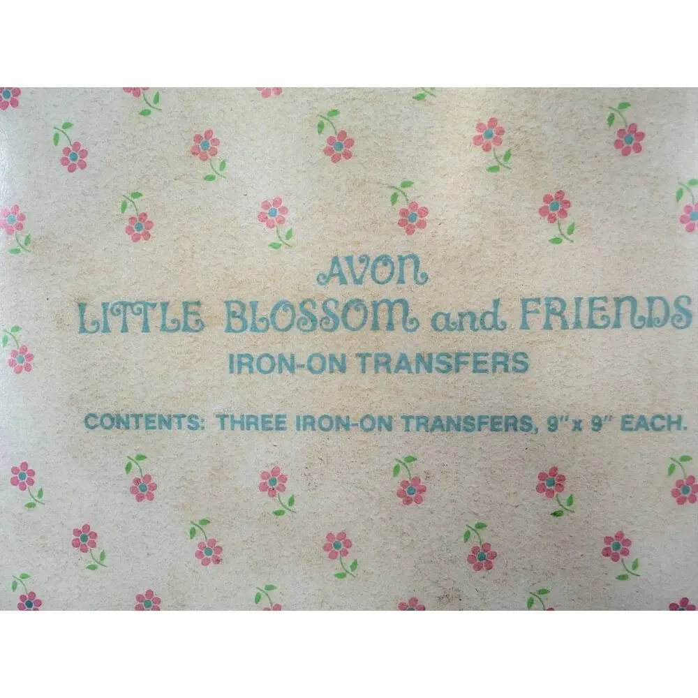 Vintage 1983 Avon Little Blossom & Friends Iron-On Transfers Set Of 3 NOS